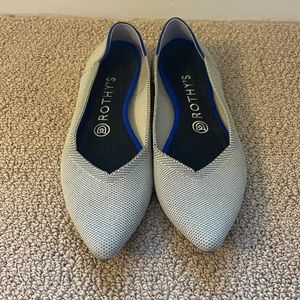 Rothy’s Flax Birdseye Pointed Toe Flats. Size 8.